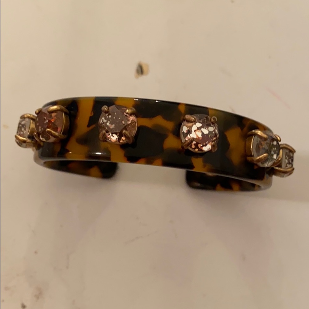 J.Crew Tortoise Bangle with Rhinestones